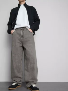 Jeans de ganga largos de cintura média