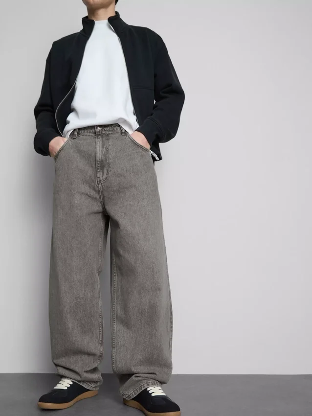 Jeans de ganga largos de cintura média