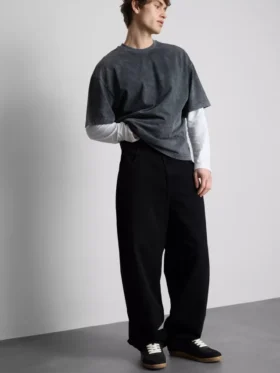 Jeans de ganga largos de cintura média