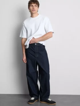 Jeans de ganga largos de cintura média
