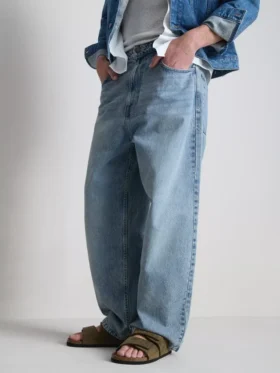 Jeans de ganga largos de cintura média
