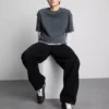 Jeans de ganga largos de cintura média