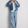 Jeans de ganga largos de cintura média
