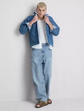Jeans de ganga largos de cintura média