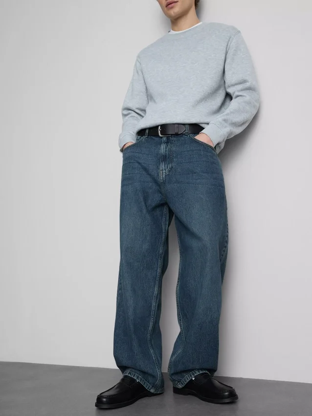 Jeans de ganga largos de cintura média