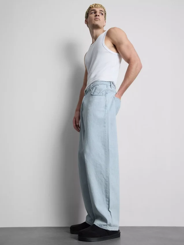 Jeans de ganga largos de cintura média