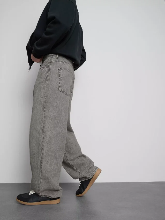 Jeans de ganga largos de cintura média