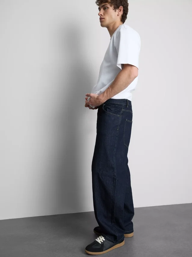 Jeans de ganga largos de cintura média