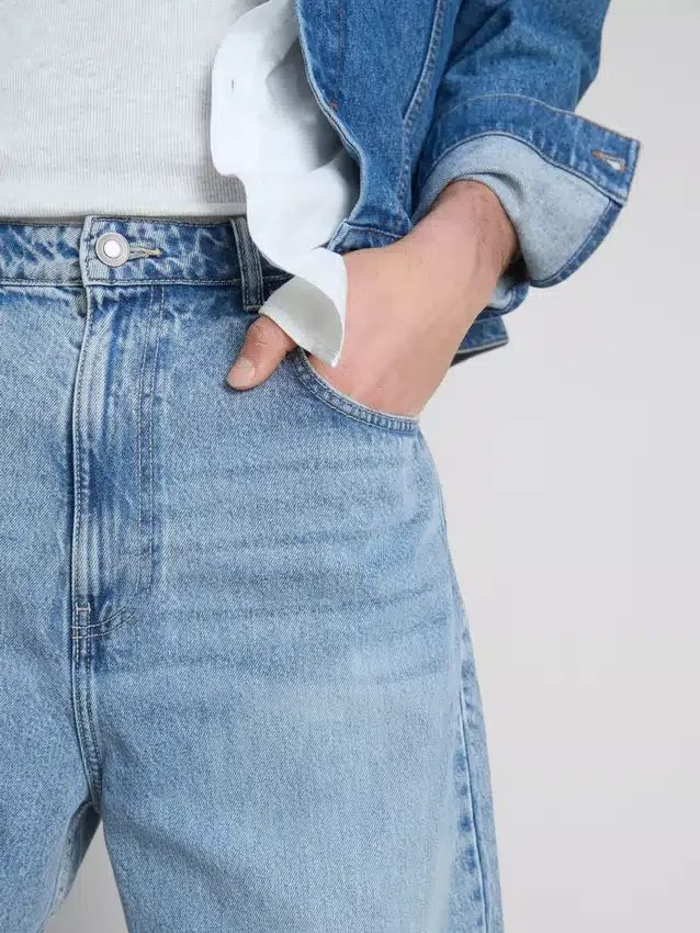 Jeans de ganga largos de cintura média