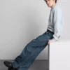 Jeans de ganga largos de cintura média