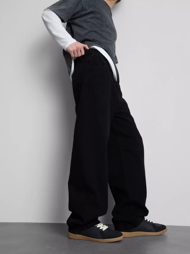 Jeans de ganga largos de cintura média