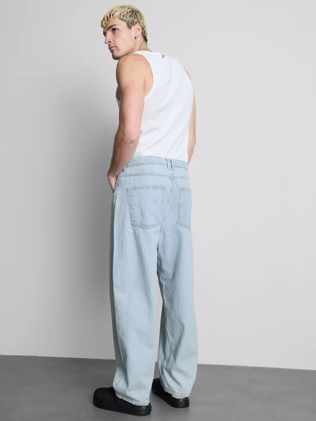 Jeans de ganga largos de cintura média