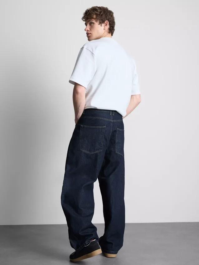 Jeans de ganga largos de cintura média