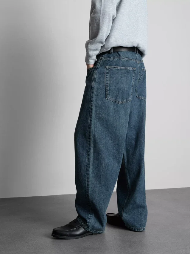 Jeans de ganga largos de cintura média