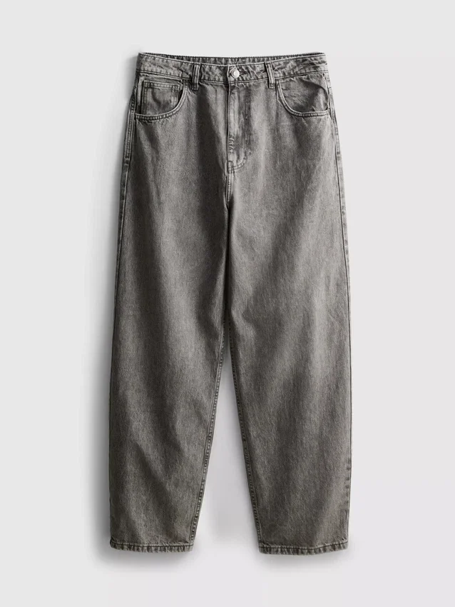 Jeans de ganga largos de cintura média