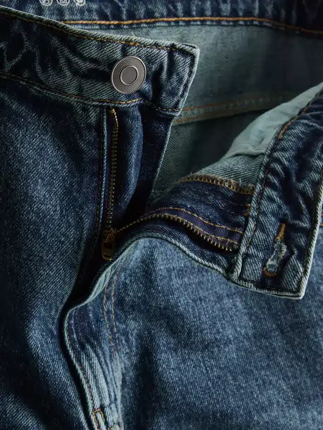 Jeans de ganga largos de cintura média