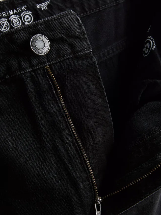 Jeans de ganga largos de cintura média