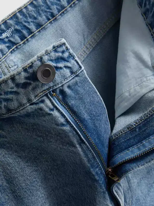 Jeans de ganga largos de cintura média