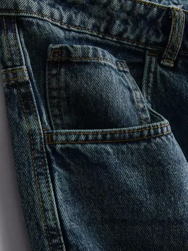 Jeans de ganga largos de cintura média