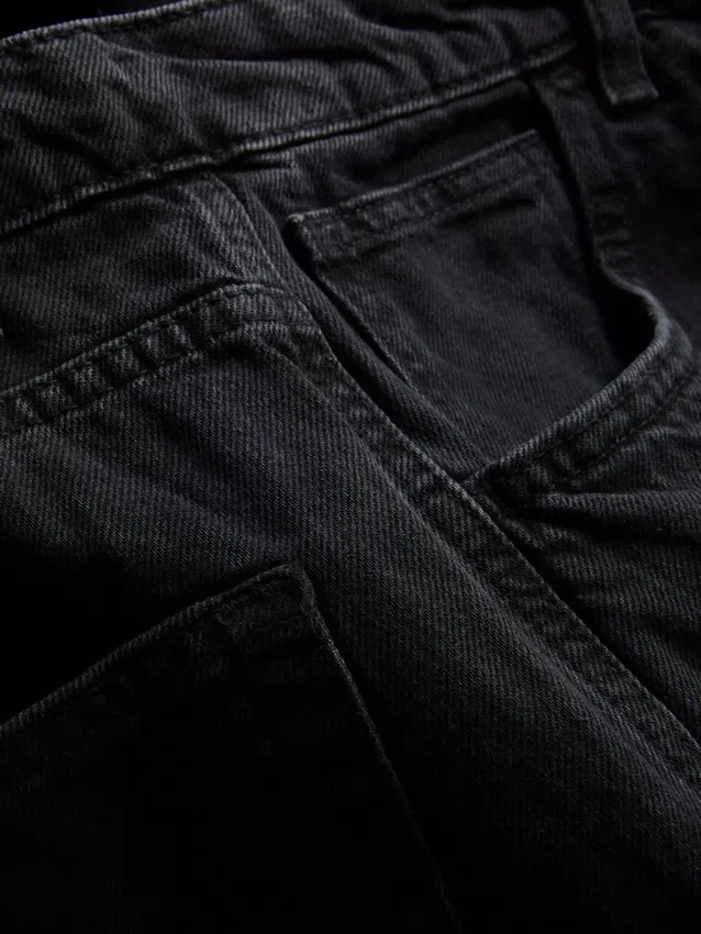 Jeans de ganga largos de cintura média