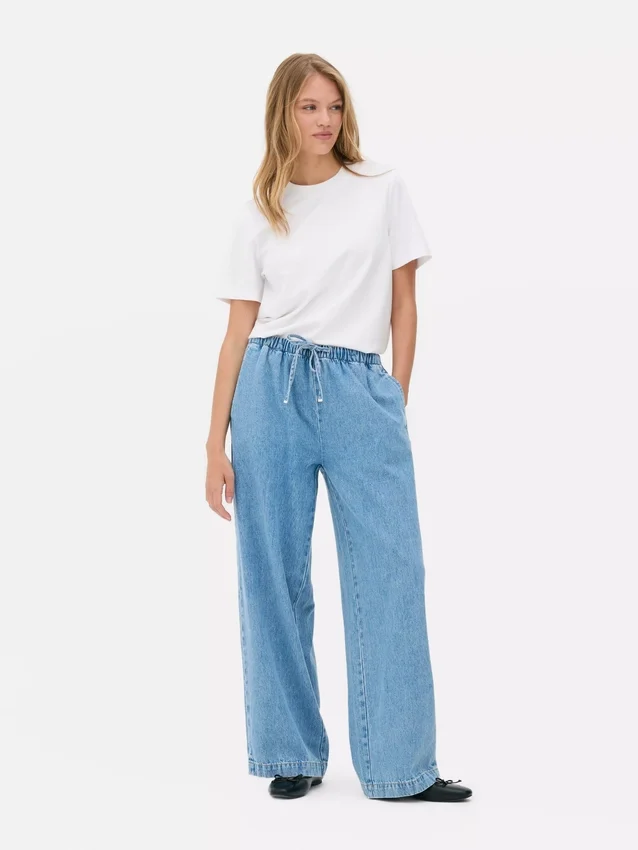 Jeans de treino de cintura média