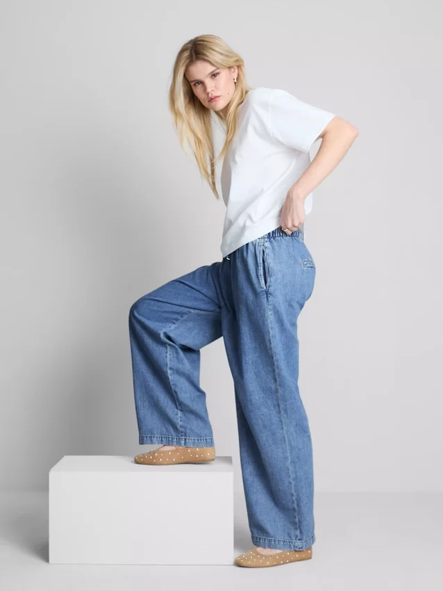 Jeans de treino de cintura média
