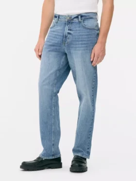 Jeans elásticos de perna reta