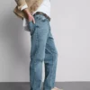 Jeans elásticos de perna reta