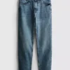 Jeans elásticos de perna reta