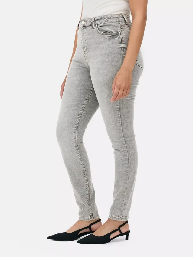 Jeans justos de cintura alta