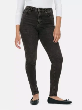 Jeans justos de cintura alta