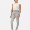 Jeans justos de cintura alta