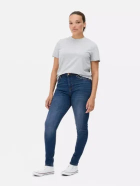 Jeans justos de cintura alta