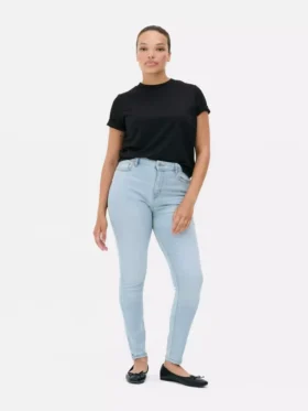 Jeans justos de cintura alta