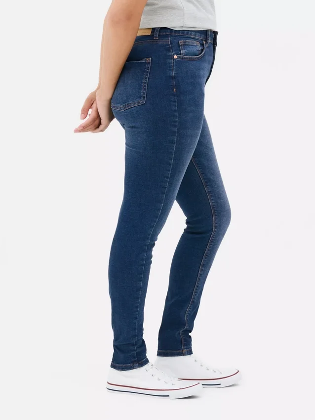 Jeans justos de cintura alta