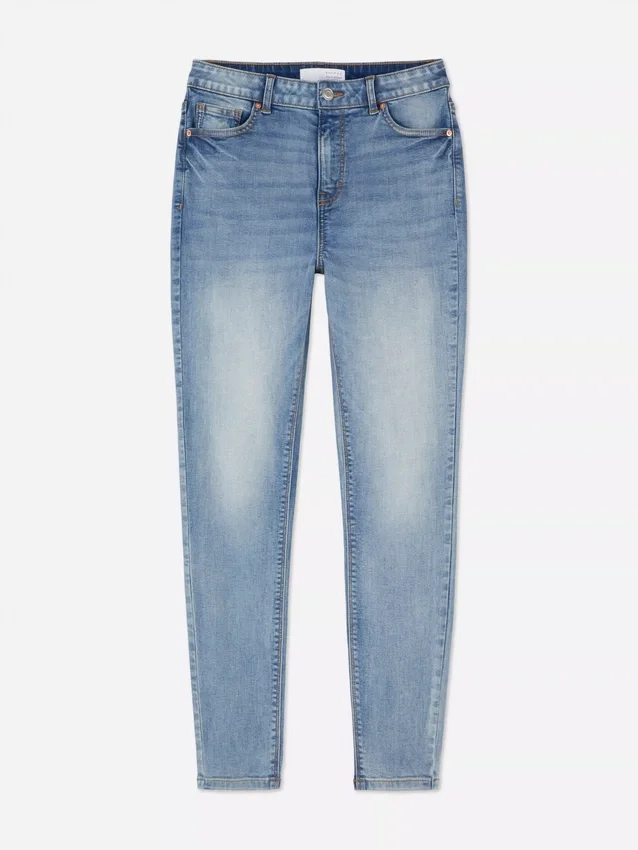 Jeans justos de cintura alta