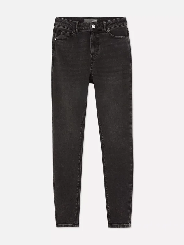 Jeans justos de cintura alta