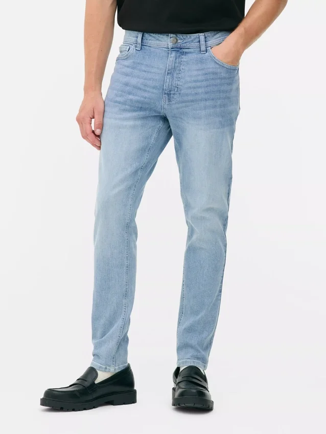 Jeans justos de cintura média