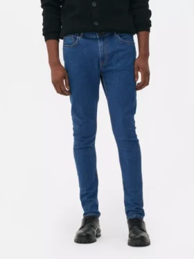 Jeans justos de cintura média