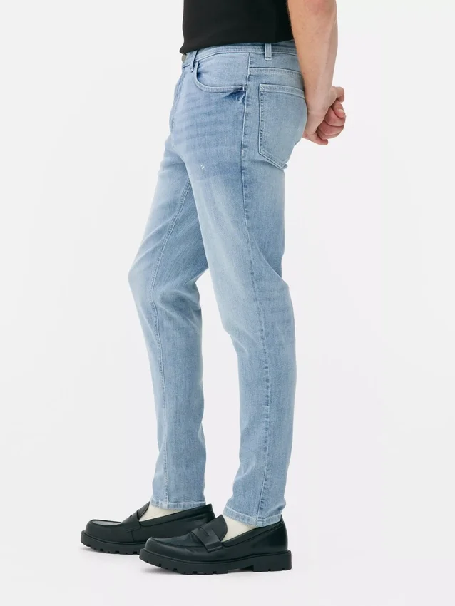 Jeans justos de cintura média