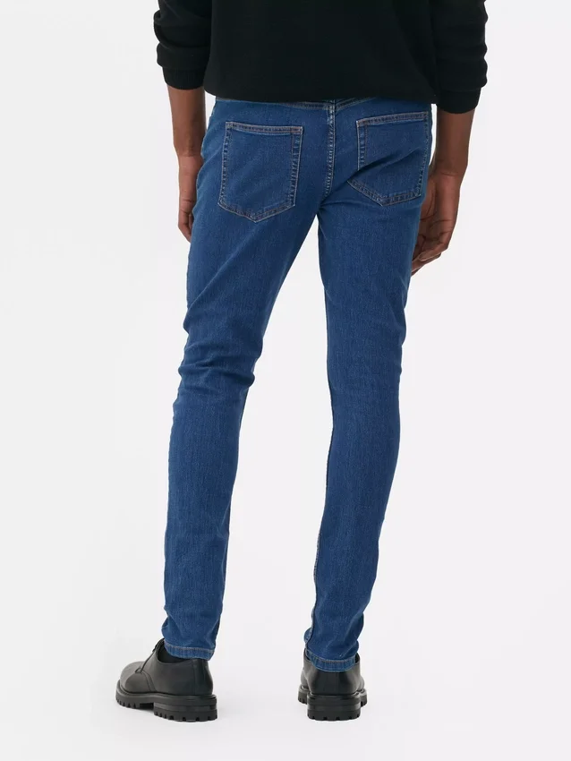 Jeans justos de cintura média