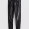 Jeans justos de cintura média