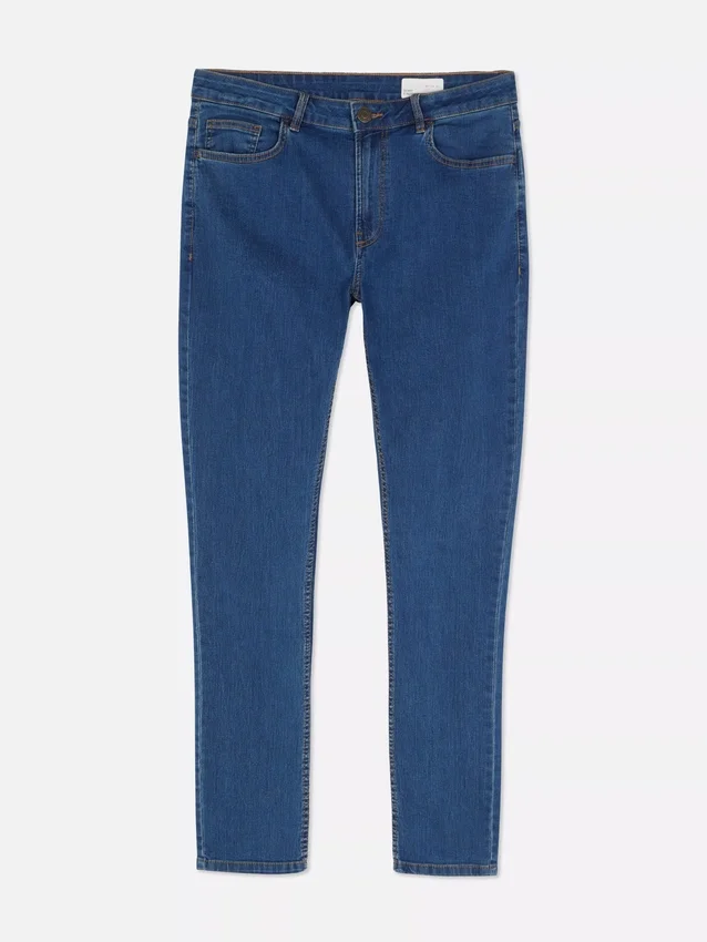 Jeans justos de cintura média