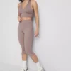 Leggings capri desportivas de cintura alta