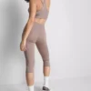 Leggings capri desportivas de cintura alta