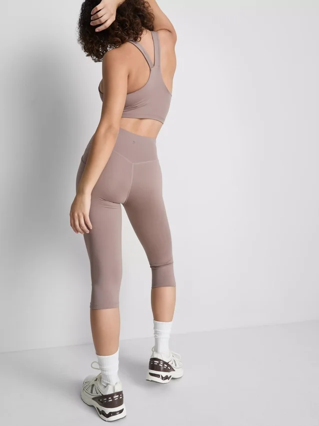 Leggings capri desportivas de cintura alta