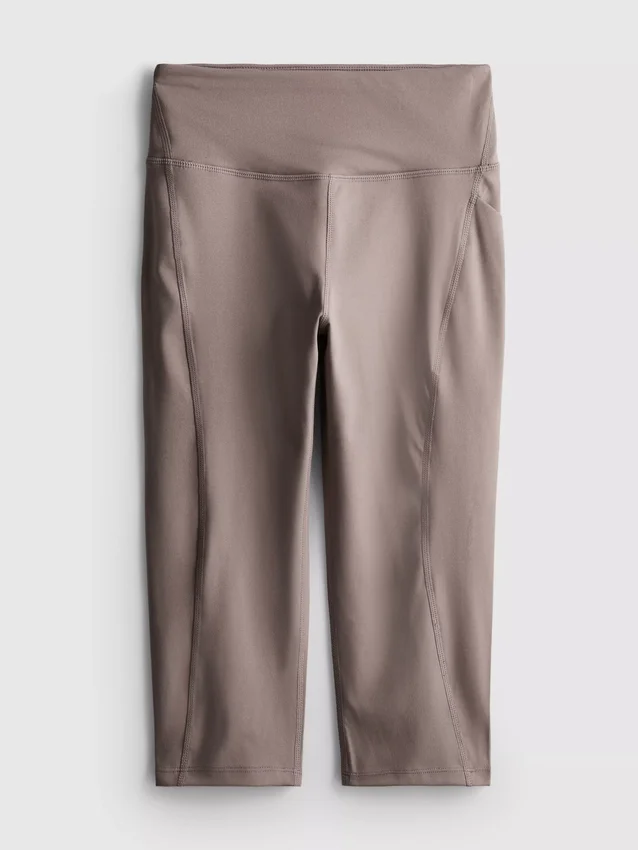 Leggings capri desportivas de cintura alta