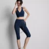 Leggings capri desportivas de cintura alta, com apoio suave