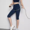 Leggings capri desportivas de cintura alta, com apoio suave