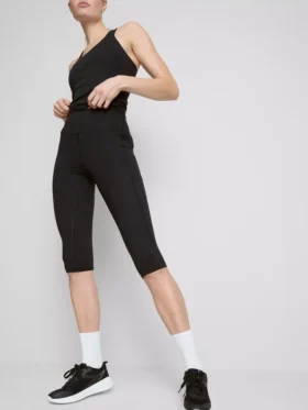 Leggings capri desportivas de cintura alta, com apoio suave